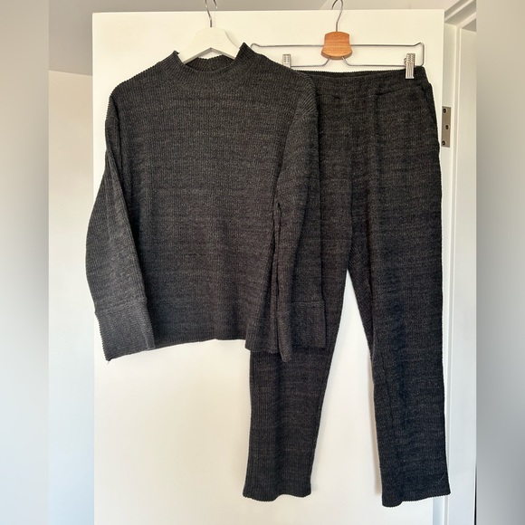OAK+FORT Two-Piece Knit Set - Charcoal Grey - Picture 1 of 9